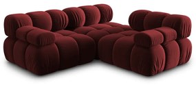 Czerwona aksamitna sofa 282 cm Bellis – Micadoni Home