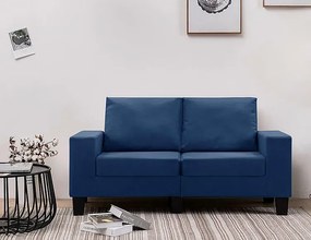 2-osobowa sofa niebieska z podłokietnikami - Lurra 2Q