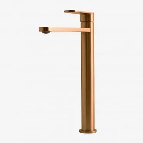 Mosiężna Bateria Umywalkowa Alameda Róża Złota & ↑30 Cm - Sklum