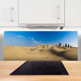 Szkło do Kuchni na Ścianę Wydmy Pustynne O Zachodzie