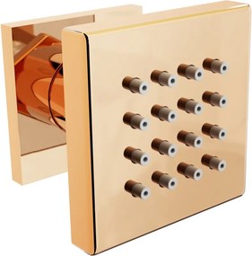 Mexen Cube dysza boczna natynkowa, różowe złoto - 79360-60