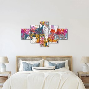 Obraz - Serce na abstrakcyjnym tle (125x70 cm)