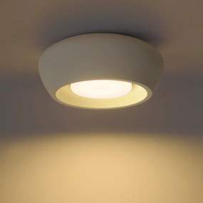Nowoczesna okrągła beżowa lampa sufitowa - Concerto