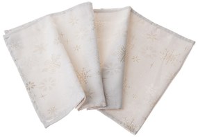 Świąteczny bieżnik wodoodporny Płatki śniegu mix, 33 x 140 cm