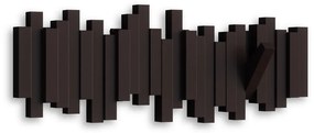 Ciemnobrązowy plastikowy wieszak ścienny Sticks – Umbra