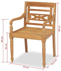 Zestaw drewnianych krzeseł ogrodowych R9-H64