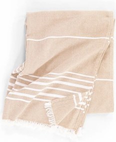 Beżowy bawełniany koc 150x200 cm Solene – Tiseco Home Studio