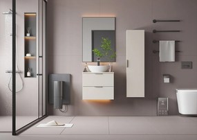 Kaszmirowy Zestaw do Łazienki 60cm Szafka z Blatem Pile