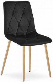 Czarne nowoczesne krzesło pikowane S3-W26