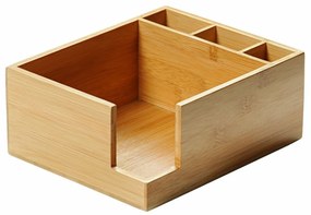 Kesper 70852 Organizer kuchenny bambusowy, 5 przegródek, 18 x 9 x 18 cm