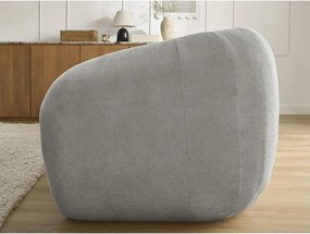 Jasnoszara rozkładana sofa z tkaniny szenilowej 228 cm Neyo – Bobochic Paris