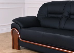 Skórzana kanapa 2-osobowa Palladio, wykonana ze skóry naturalnej, dostępne kolory brązowy, czarny, kremowy. Wygodna sofa do biura. Klasyczny stylowy design.