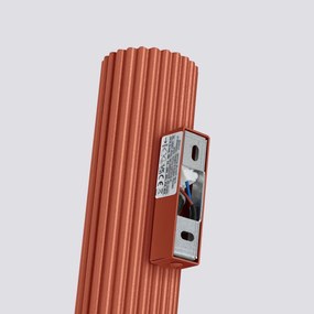 Kinkiet KARBON 30 ochra czerwona ryflowany SOLLUX  LIGHTING