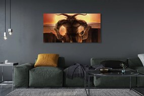 Zdjęcie na płótnie Postać o Zachodzie Słońca