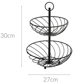 Etażerka metalowa, 2 poziomy, wys. 30 cm