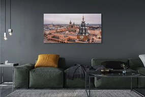 Obraz na płótnie Zimowa Panorama Krakowskich Kościołów