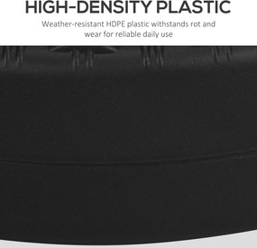 Outsunny Stojak na parasol Uchwyt na parasol, odporny na warunki atmosferyczne, napełniany, Ø51x 36W cm, Czarny