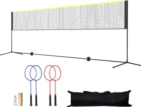 Siatka do Badmintona, SucceBuy 6,06 m Siatka do Badmintona, Przenośna Siatka do Tenisa na Zewnątrz do Siatkówki i Pickleballa