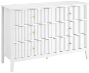 Komoda z 6 szufladami z MDF - Biały - NARIVA