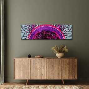 Abstrakcyjny obraz - fioletowe gałęzie (170x50 cm)