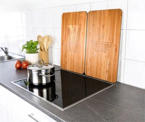 Szklane płyty ochronne LUNCH na kuchenkę – 2 sztuki, WENKO