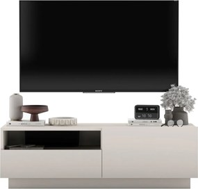 Wisząco stojąca szafka RTV Enjoy 120 cm z półką i szufladą, kaszmir mat