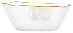 Szklana miska ze złotą obwódką DATURA, 15 cm