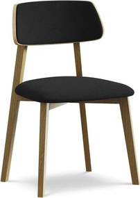 Czarne krzesło z litego drewna Niu – Makamii