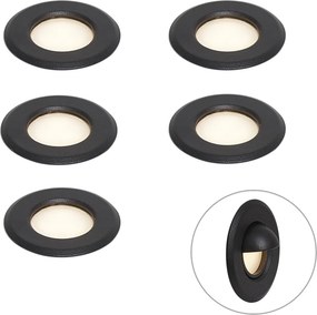 System 12V czarny 10m z 5 reflektorami gruntowymi z LED IP44 - Voltaire Linsey