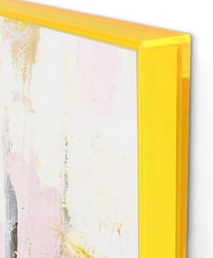 Obrazy drukowane z ręcznie malowanymi elementami na płótnie z ramą w zestawie 2 szt. 41,5x41,5 cm New Age Yellow – Malerifabrikken