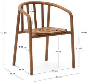 Drewniane krzesło ogrodowe Turqueta – Kave Home