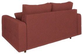 Ceglasta sztruksowa sofa 150 cm Ariella – Ropez