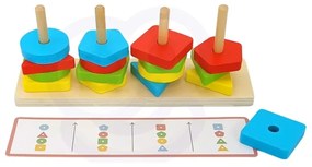 Woopie green układanka montessori piramidka zwierzątka 27 el. fsc