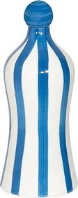 Lido - Ceramiczna butelka w paski w kolorze szafranowo-niebieskim