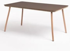 Stół Ogrodowy Prostokątny 160x90 Cm Ze Szkła I Aluminium Arhiza Dried Herb - Sklum