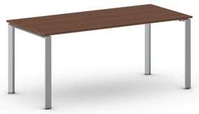 Stół konferencyjny do biura PRIMO INFINITY, 180x90 cm, szaro-srebrna podstawa, czereśnia