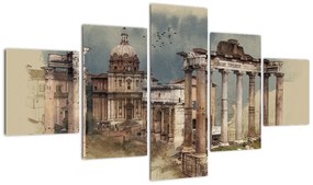 Obraz - Forum Romanum, Rzym, Włochy (125x70 cm)