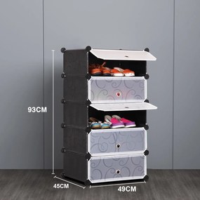 Modułowa szafka na buty 5 poziomów Barker