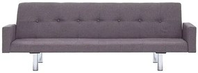 Rozkładana sofa Nesma z podłokietnikami - taupe