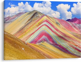 Obraz - Rainbow Mountain, Peru (70x50 cm)