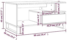 Elegancki stolik kawowy szarość betonu Nidan 4X