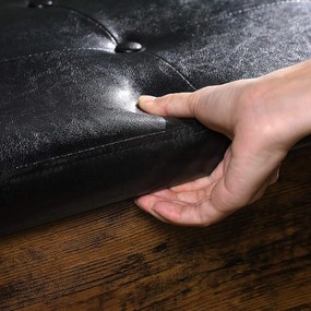 Ławka z półką na buty TAYLOR 70x30 cm, rustykalny brąz/czarny