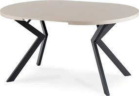 Stół Okrągły Rozkładany LUKAS 100-250 cm Kaszmir/Czarny Nowoczesny