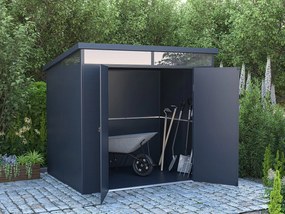 Schowek ogrodowy z antracytowej żywicy 4,57 m² z podłogą - MINARO