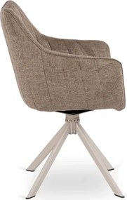 Zestaw Stół Rozkładany VERONA 160-240 cm Biały Marmur/Kaszmir i 4 Krzesła ASPEN 2 Beżowe