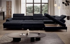 Narożnik EMPOLI XL w układzie U Lewostronny z funkcją spania Lewostronny w ktaninie AUSTIN 20 WERSAL