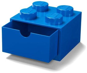 Niebieski pojemnik z szufladką LEGO®, 15x16 cm