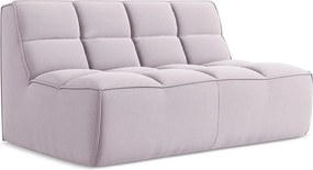 Modułowa sofa 2-osobowa - z tkaniny welwetowej - lawendowy - KALAI