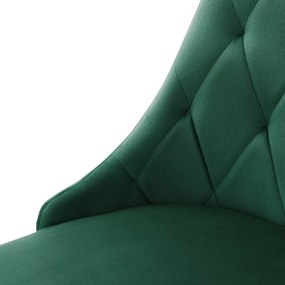 Krzesło welurowe LOUIS QUILTER zielone HOMLA