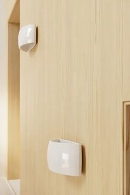 Biały minimalistyczny kinkiet w połysku - S485-Urani